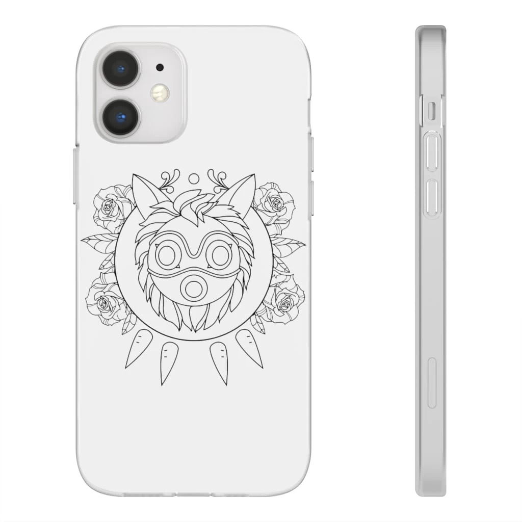 Princess Mononoke Mask In Black And White IPhone Cases 6 Princess Mononoke Mask In Black And White IPhone Cases - Image 4