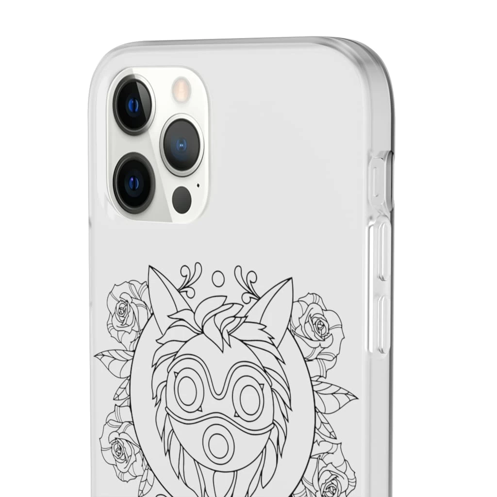 Princess Mononoke Mask In Black And White IPhone Cases 13 Princess Mononoke Mask In Black And White IPhone Cases - Image 11