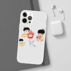 Ponyo And Sosuke Sketch IPhone Cases -Ghibli Shop 68167 11