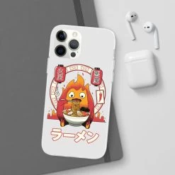Howl’s Moving Castle – Calcifer Loves Ramen IPhone Cases -Ghibli Shop 68167 2 2