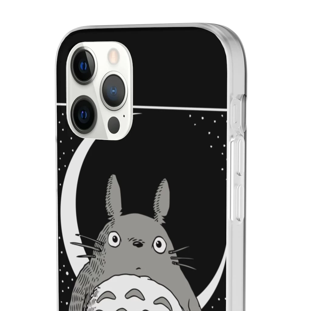 My Neighbor Totoro By The Moon Black & White IPhone Cases 13 My Neighbor Totoro By The Moon Black & White IPhone Cases - Image 11