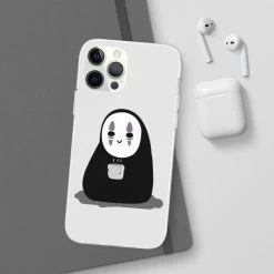 Cute No Face Kaonashi Drinking Hot Tea IPhone Cases -Ghibli Shop 68167 314