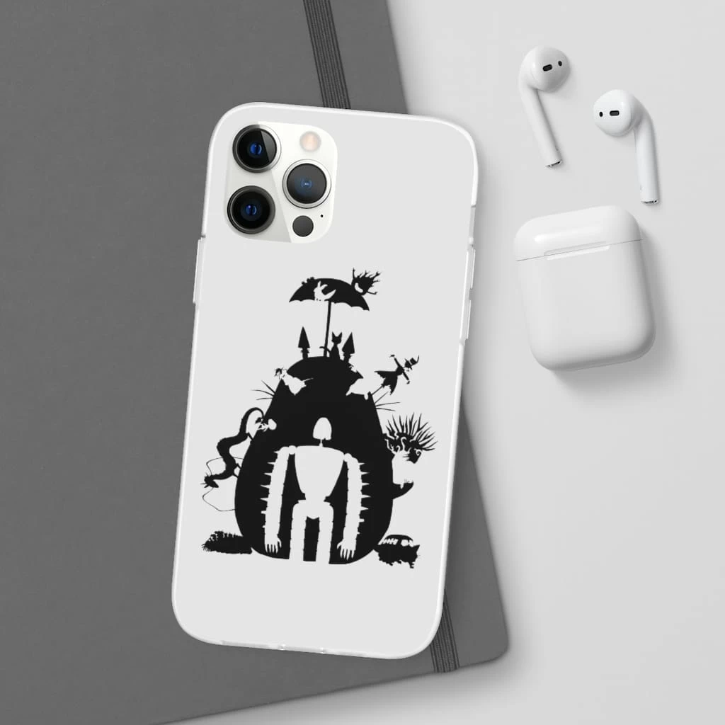 Studio Ghibli Black & White Art Compilation IPhone Cases 14 Studio Ghibli Black & White Art Compilation IPhone Cases - Image 12