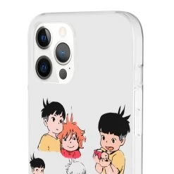 Ponyo And Sosuke Sketch IPhone Cases -Ghibli Shop 68168 10