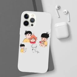 Ponyo And Sosuke Sketch IPhone Cases -Ghibli Shop 68168 11