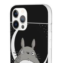 My Neighbor Totoro By The Moon Black & White IPhone Cases 35 My Neighbor Totoro By The Moon Black & White IPhone Cases -Ghibli Shop 68168 220