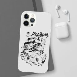 Howl’s Castle In Black And White IPhone Cases -Ghibli Shop 68168 80
