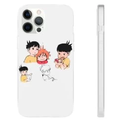 Ponyo And Sosuke Sketch IPhone Cases -Ghibli Shop 68168 9
