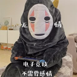 Spirited Away No Face Man Flannel Cosplay Costume -Ghibli Shop Anime Spirited Away Kigurumi Pajamas No Face Man Plush Winter Flannel Adult Cartoon Anime Cosplay Costume.jpg Q90.jpg