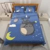 Umbrella Totoro Quilt Bedding Set -Ghibli Shop BEDSET 653 MOCKUP 1