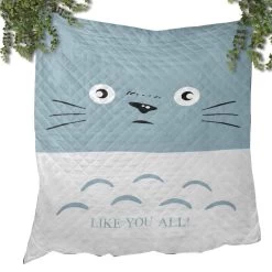 Totoro Like You All Quilt Blanket