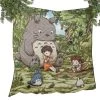 Totoro And The Girls Quilt Blanket -Ghibli Shop BLANKET 651 MOCKUP 2