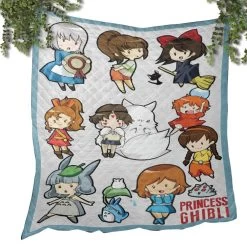 Ghibli Princess Quilt Blanket