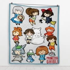 Ghibli Princess Quilt Blanket -Ghibli Shop BLANKET 656 MOCKUP 3