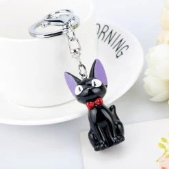 Kiki’s Delivery Service Jiji Keychain -Ghibli Shop Black Cat JIJI keychain Anime Kiki s Delivery Service Kiki Cat 3D Mini Keychain Kids Toy 3