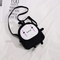 Spirited Away Cute No Face Mini Plush Bag -Ghibli Shop Cute Cartoon No Face Man Plush Bag Hayao Miyazaki Messenger Bag for Kids Adults 4 1