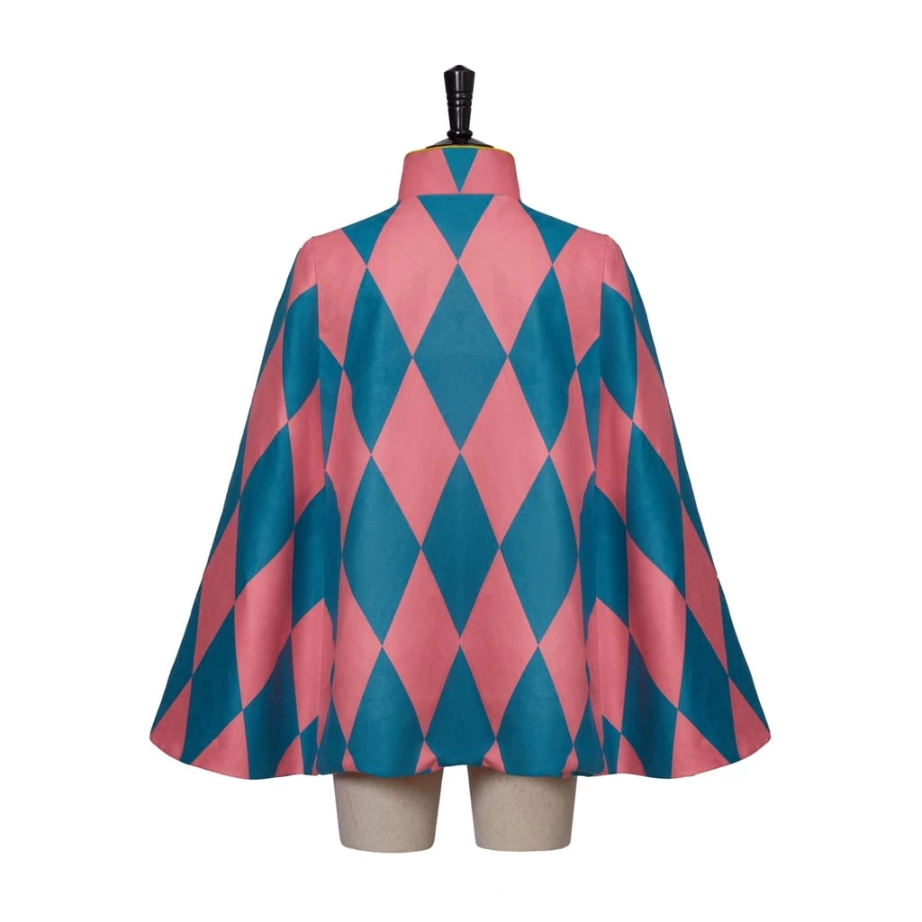 Howl Cosplay Costume Cloak Red Diamond Cape 7 Howl Cosplay Costume Cloak Red Diamond Cape - Image 5
