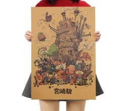 Ghibli Characters Vintage Poster