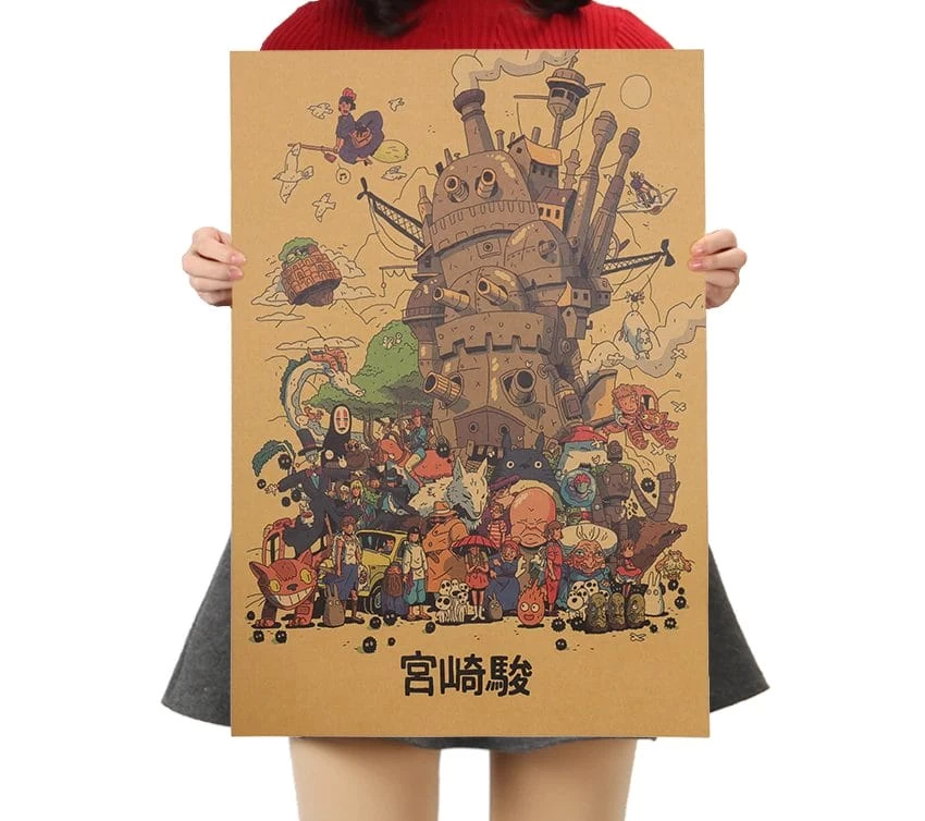 Ghibli Characters Vintage Poster 3 Ghibli Characters Vintage Poster