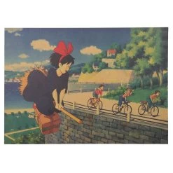 Kiki’s Delivery Service Kraft Paper Vintage Poster -Ghibli Shop H3fb99062442f4402b44fdb1165acbde0O