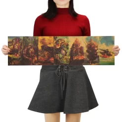 Ghibli Movies Collection Vintage Kraft Paper Poster