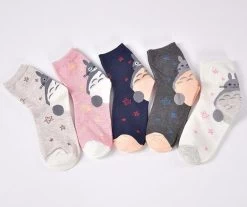 My Neighbor Totoro Cute Socks 5 Pairs/lot -Ghibli Shop HTB11c WNVXXXXbpXVXXq6xXFXXXl 2nd 1