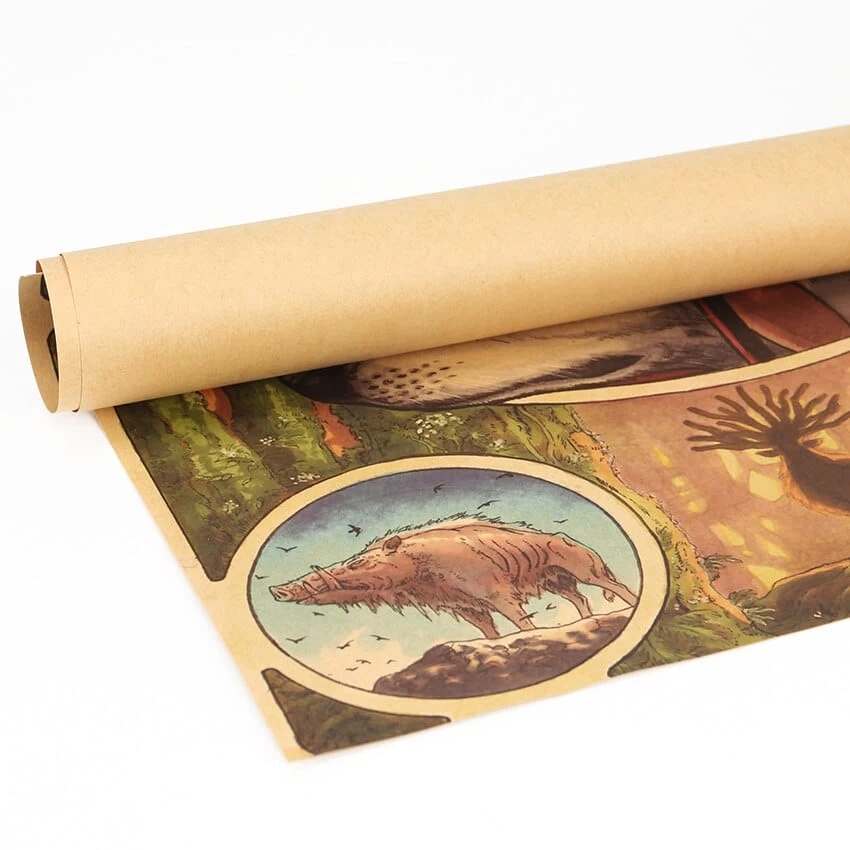 Princess Mononoke Retro Kraft Paper Poster 10 Princess Mononoke Retro Kraft Paper Poster - Image 8