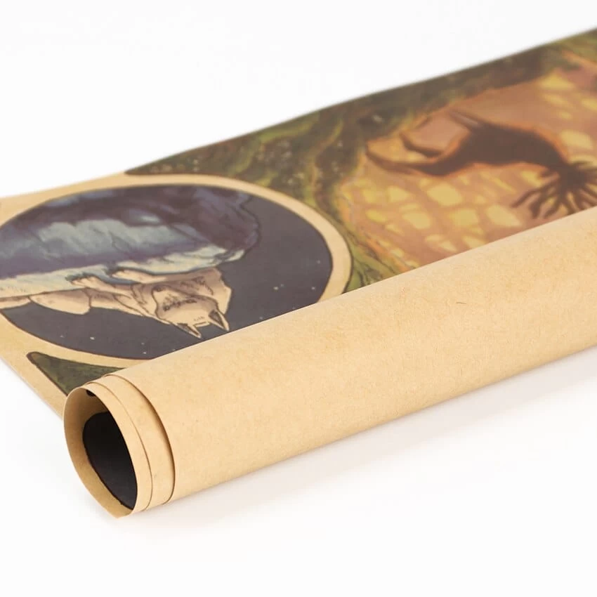 Princess Mononoke Retro Kraft Paper Poster 11 Princess Mononoke Retro Kraft Paper Poster - Image 9