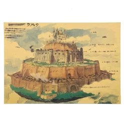 Laputa: Castle In The Sky Kraft Paper Retro Poster -Ghibli Shop HTB1l5hRdBCw3KVjSZFuq6AAOpXab