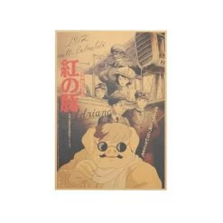 Porco Rosso Kraft Paper Retro Poster -Ghibli Shop HTB1vixilInI8KJjSspeq6AwIpXaq