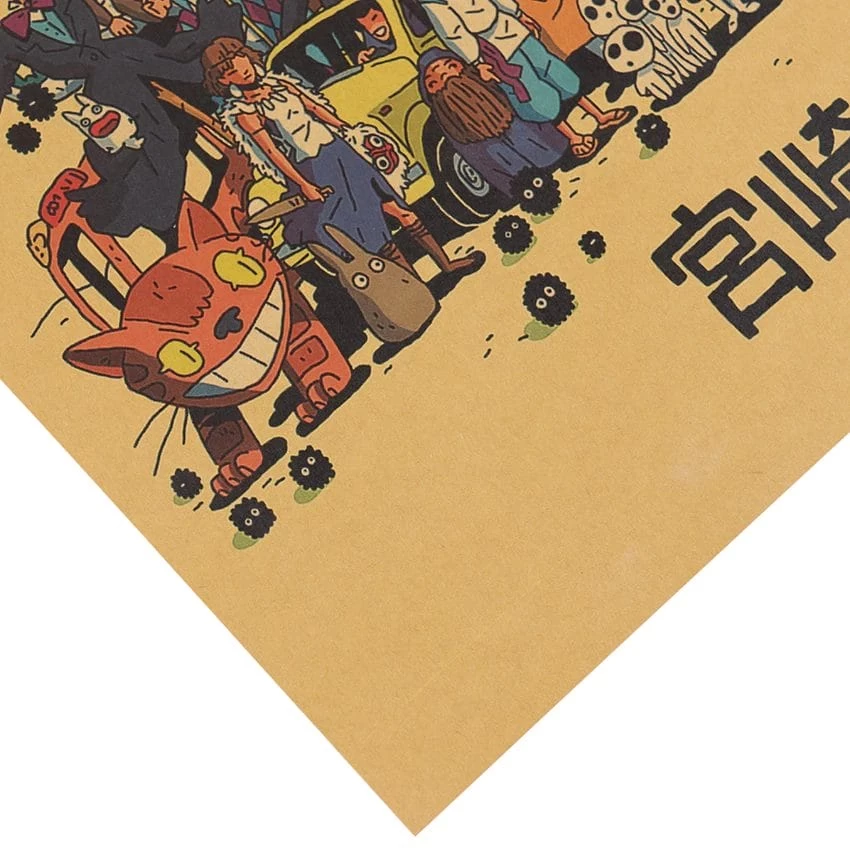 Ghibli Characters Vintage Poster 6 Ghibli Characters Vintage Poster - Image 4