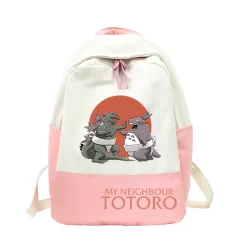 Studio Ghibli My Neighbor Totoro Harajuku Funny Backpack 8 Styles -Ghibli Shop Harajuku Funny Totoro Backpack for Kids Anime Cartoon Patchwork Canvas Shoulder Bag for School.jpg 640x640 4