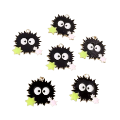 Funny Soot Charms For DIY Jewelry Set 10 Pcs