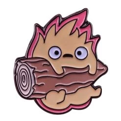 Howl’s Moving Castle Calcifer With The Log Badge Pins
