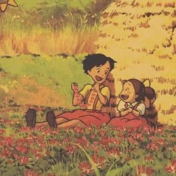 Totoro Family And The Girls On The Flowers Field Vintage Poster -Ghibli Shop Hff1963b7f9cf4f6cba5483d1ae28ade7A
