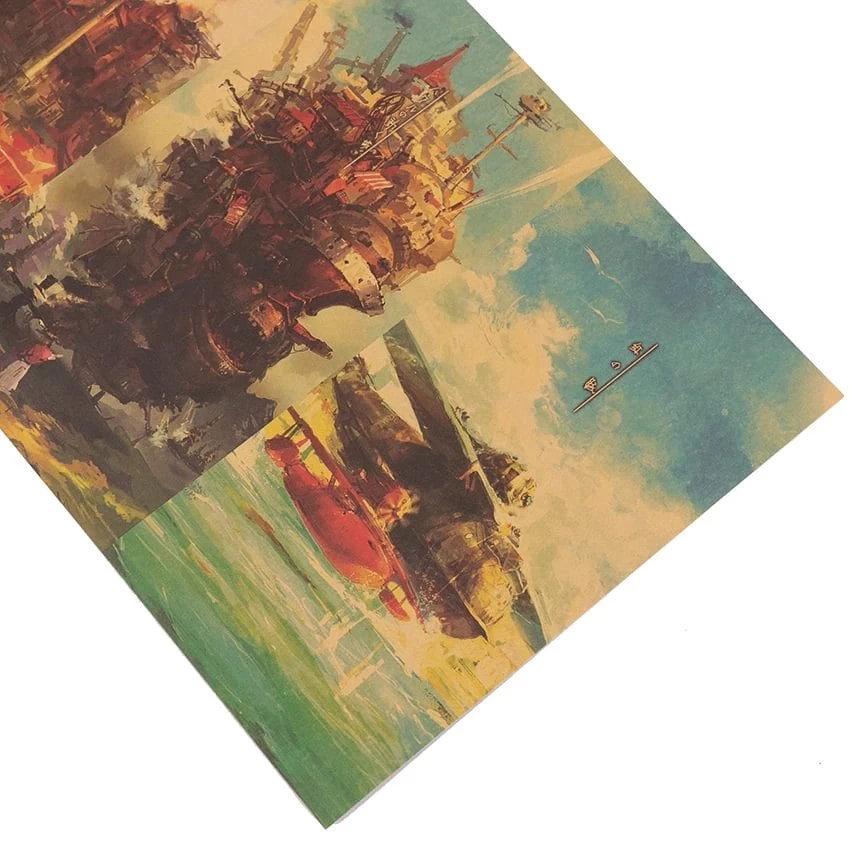 Ghibli Movies Collection Vintage Kraft Paper Poster 8 Ghibli Movies Collection Vintage Kraft Paper Poster - Image 6