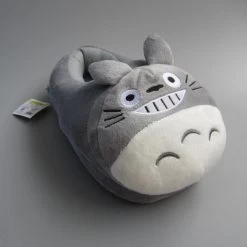 My Neighbor Totoro Warm Slippers -Ghibli Shop MyNeighborTotoroSlippersFigureCartoonPlushSlipperTotoroIndoorWarmHomeShoesGray11Inch 1 2nd