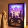 My Neighbor Totoro 3D Paper Carving Art Lamp -Ghibli Shop Novelty Night Light Totoro Paper cut Atmosphere Lamp 3D Paper Carving Art Decoration Lamp USB Power 1