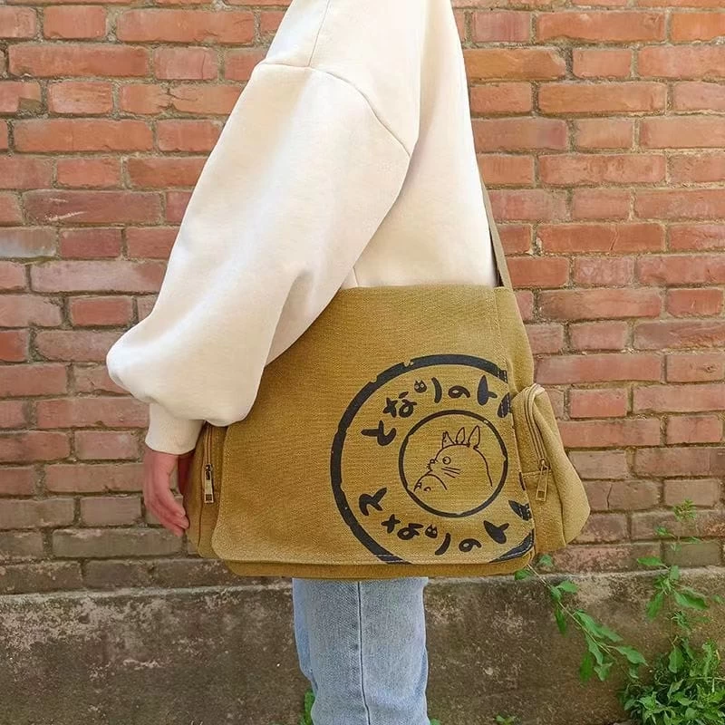 My Neighbor Totoro Canvas Crossbody Messenger Bag Basic Style 2022 15 My Neighbor Totoro Canvas Crossbody Messenger Bag Basic Style 2022 - Image 13