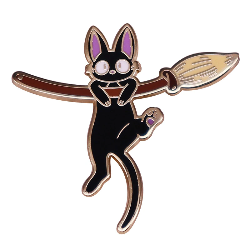 Kiki’s Delivery Service Cute Jiji Badge Pin 3 Kiki’s Delivery Service Cute Jiji Badge Pin