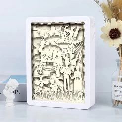 Howl’s Moving Castle 3D Paper Carving Art Light Box -Ghibli Shop S5e5302b0f0ea41e08b5daff448d11abak