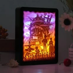 Howl’s Moving Castle 3D Paper Carving Art Light Box -Ghibli Shop See29edc74bcd4105a8703be9fad8f08bA
