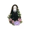 Spirited Away No Face Kaonashi With The Flowers Badge Pin -Ghibli Shop Spirit Among The Flowers Pin