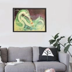 Spirited Away Chihiro And Haku Kraft Paper Poster -Ghibli Shop TIE LER Famous Hayao Miyazaki Anime Movie Spirited Away Kraft Paper Poster Decorative Painting Wall Stickers 5