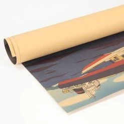 Ponyo On The Cliff Kraft Paper Poster -Ghibli Shop TIE LER Ponyo on The Cliff Kraft Paper Classic Cartoon Film Poster Home Decor Wall Sticker 3