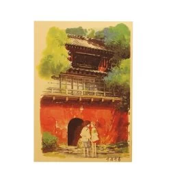 Spirited Away Retro Kraft Paper Poster