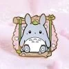 Cute Chibi Totoro On The Swing Badge Pin -Ghibli Shop Ub5367c5263d04d1fa80750f841987482C