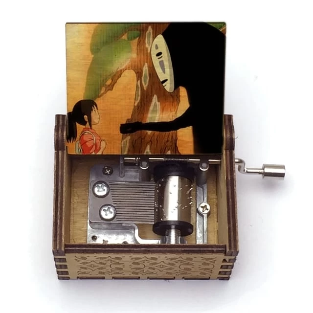 Spirited Away Wooden Music Box Vintage Style 3 Spirited Away Wooden Music Box Vintage Style