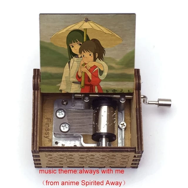 Spirited Away Wooden Music Box Vintage Style 6 Spirited Away Wooden Music Box Vintage Style - Image 4