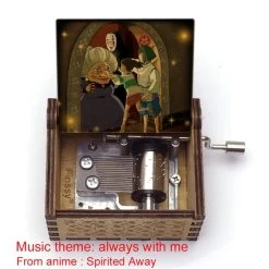 Spirited Away Wooden Music Box Vintage Style 33 Spirited Away Wooden Music Box Vintage Style -Ghibli Shop Wooden Hand ed Music Box chihiro color print Spirited Away music theme always with me Home.jpg 640x640 4